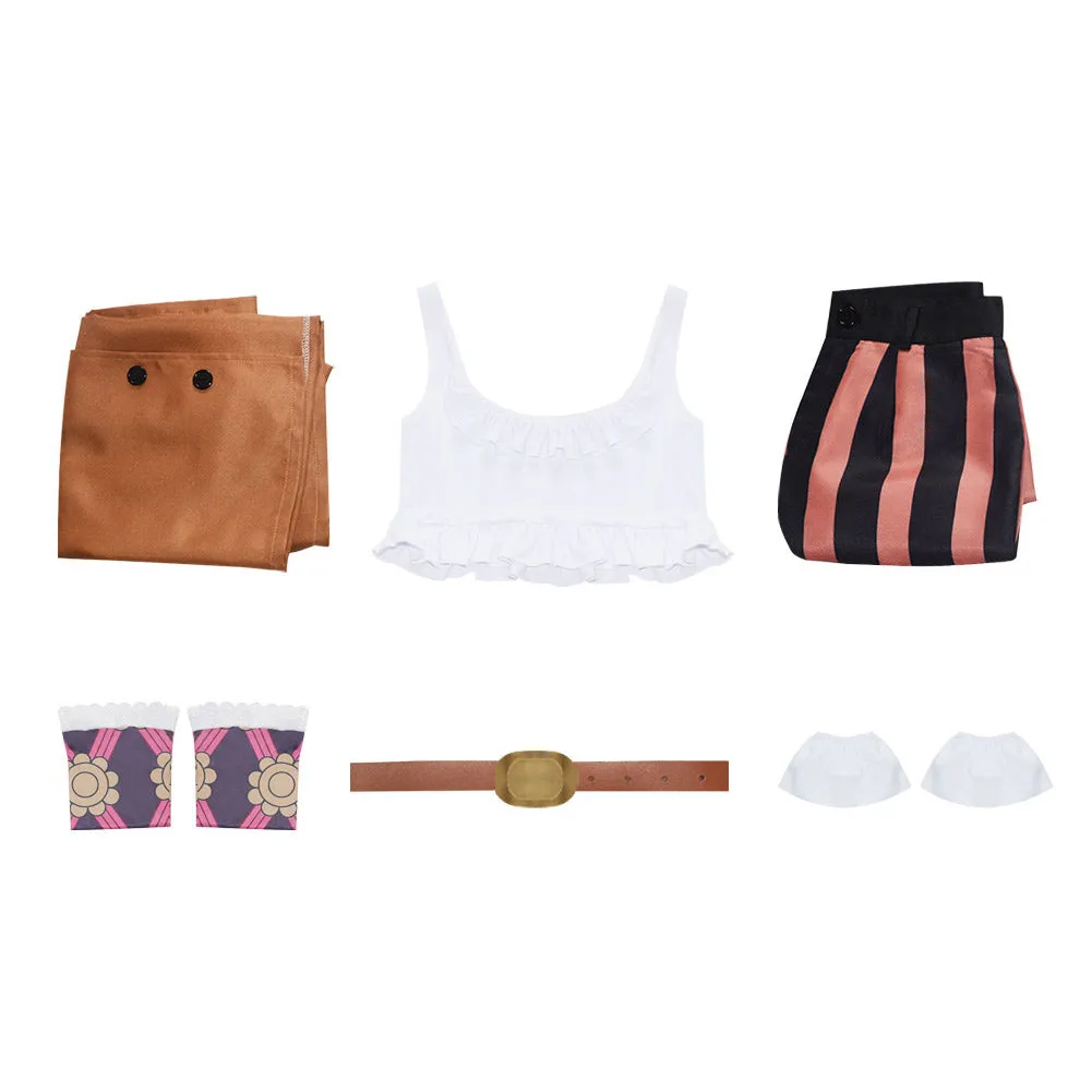 One Piece Jewelry Bonney Women Brown Suit Party Carnival Halloween Cosplay Costume