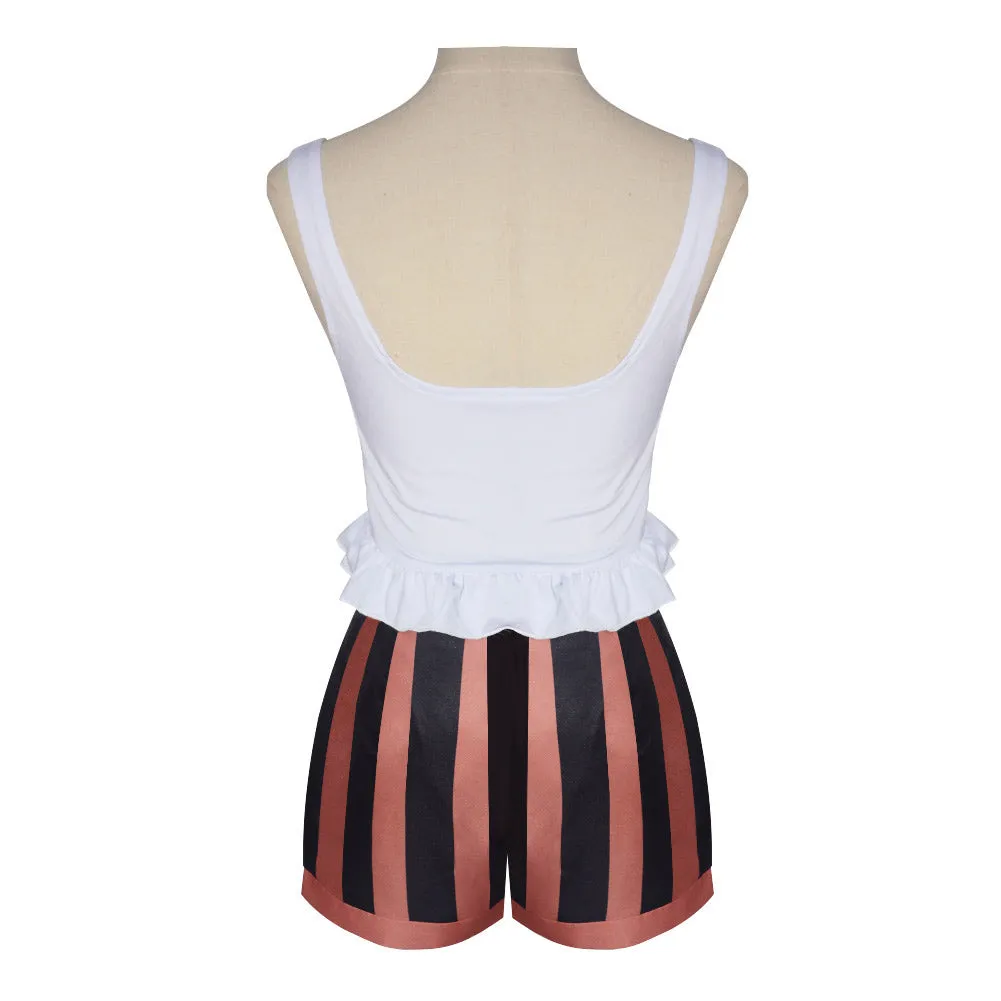One Piece Jewelry Bonney Women Brown Suit Party Carnival Halloween Cosplay Costume