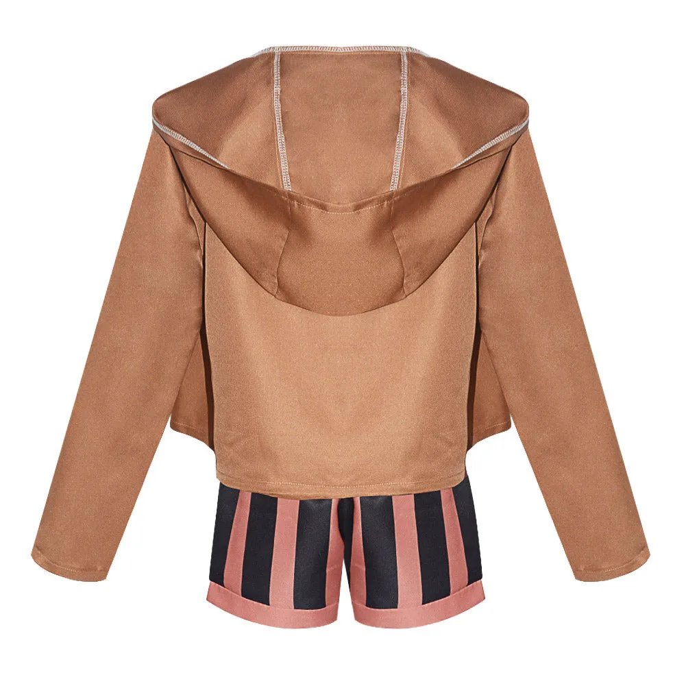 One Piece Jewelry Bonney Women Brown Suit Party Carnival Halloween Cosplay Costume