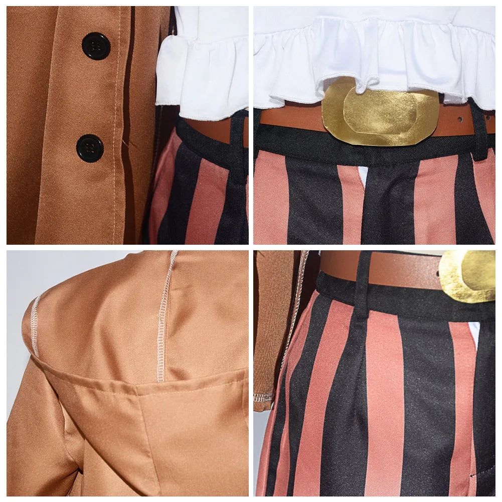 One Piece Jewelry Bonney Women Brown Suit Party Carnival Halloween Cosplay Costume
