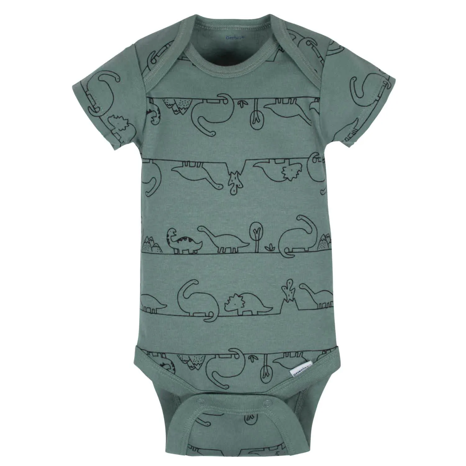 Organic 3-Pack Baby Boys Dino Short Sleeve Onesies® Bodysuits