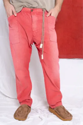 P38 Hemp & Organic Cotton Sunfaded Dye Red
