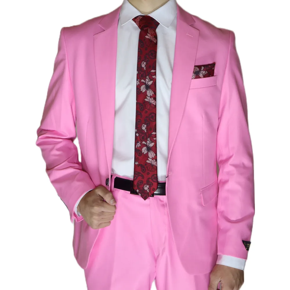 Pink Avanti Milano Notch Lapel Two Piece Suit