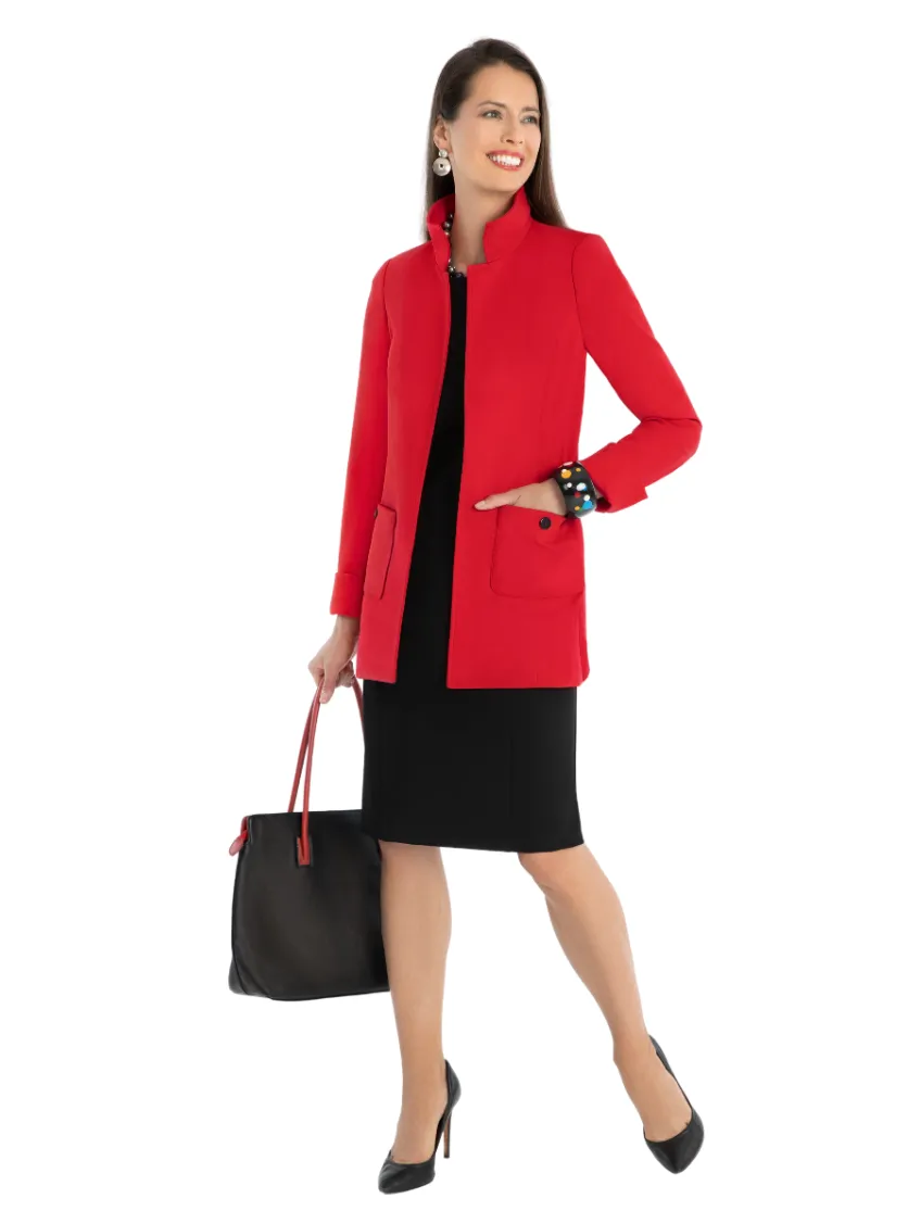 Ponte Knit Car Coat