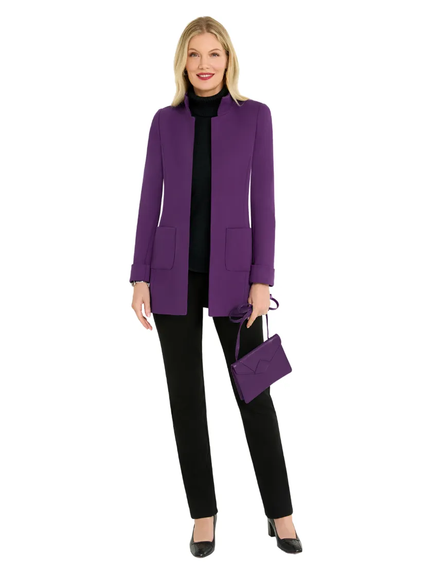 Ponte Knit Car Coat