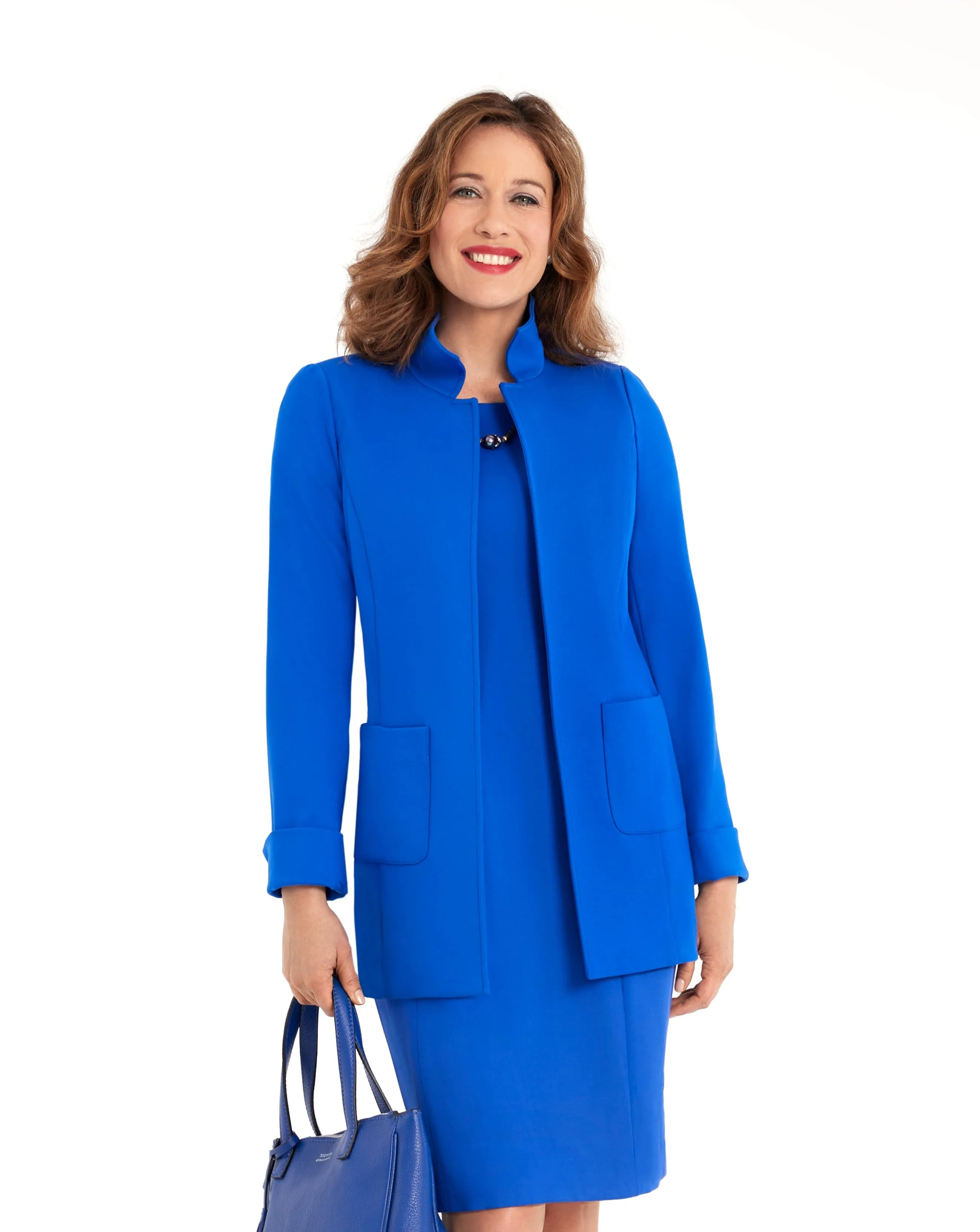 Ponte Knit Car Coat