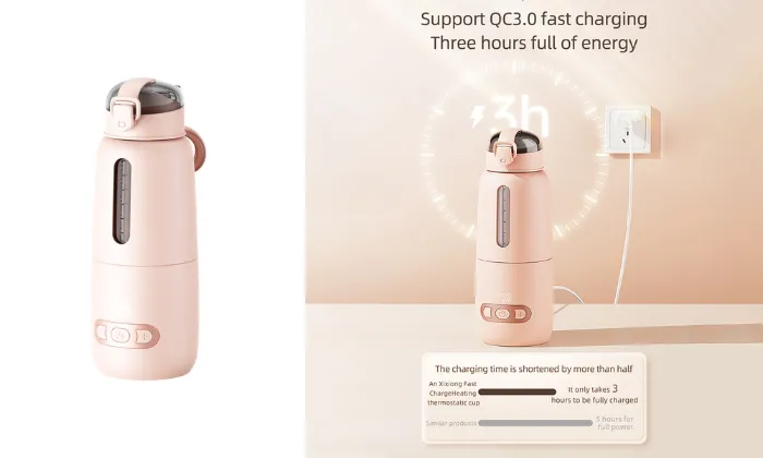 Portable Water Warmer For Baby Formula 300ml Capacity