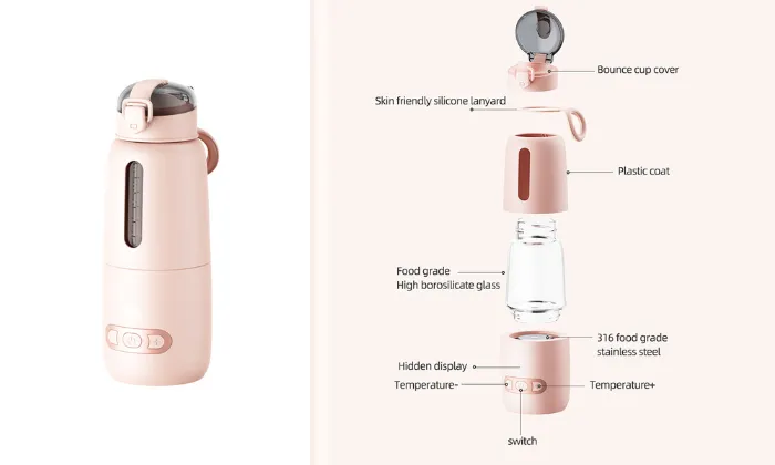 Portable Water Warmer For Baby Formula 300ml Capacity