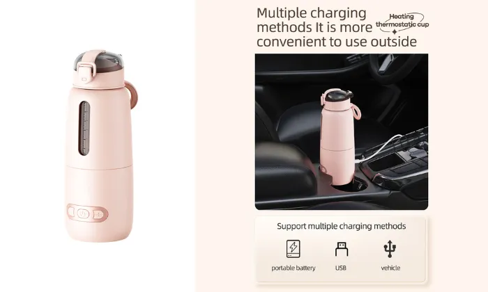 Portable Water Warmer For Baby Formula 300ml Capacity