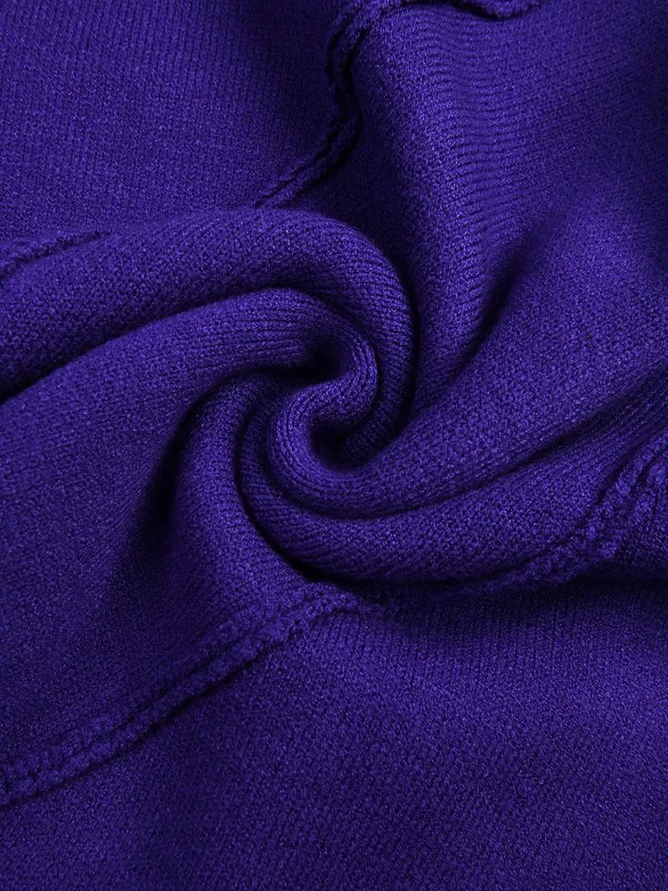 Pre Order:  Purple Turtleneck Loose Knit Sweater
