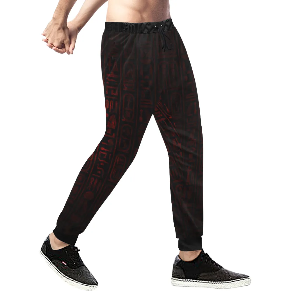 RED HIEROGLYH Men's Sweatpants