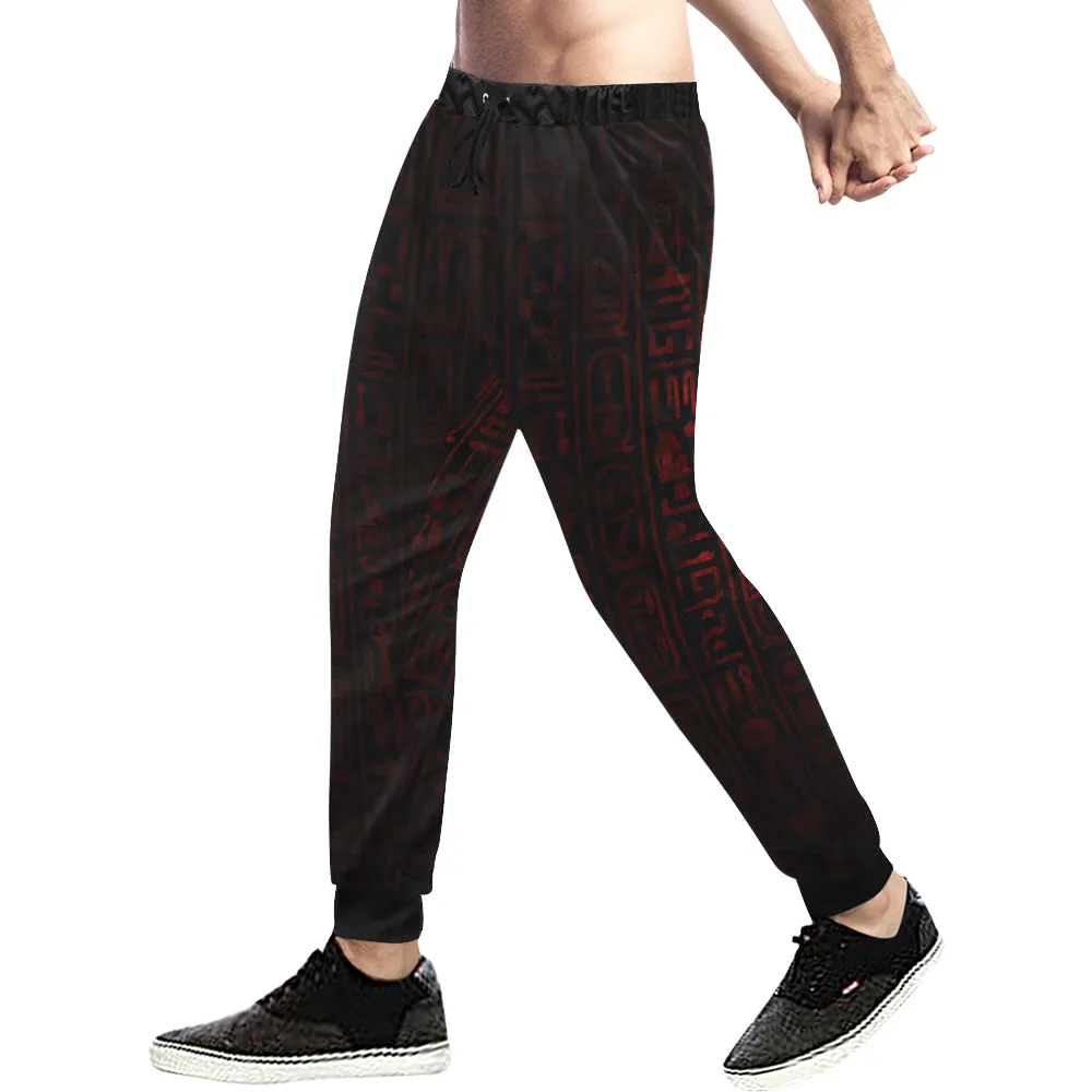 RED HIEROGLYH Men's Sweatpants