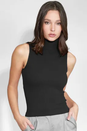 RIBBED TURTLENECK TOP O/S