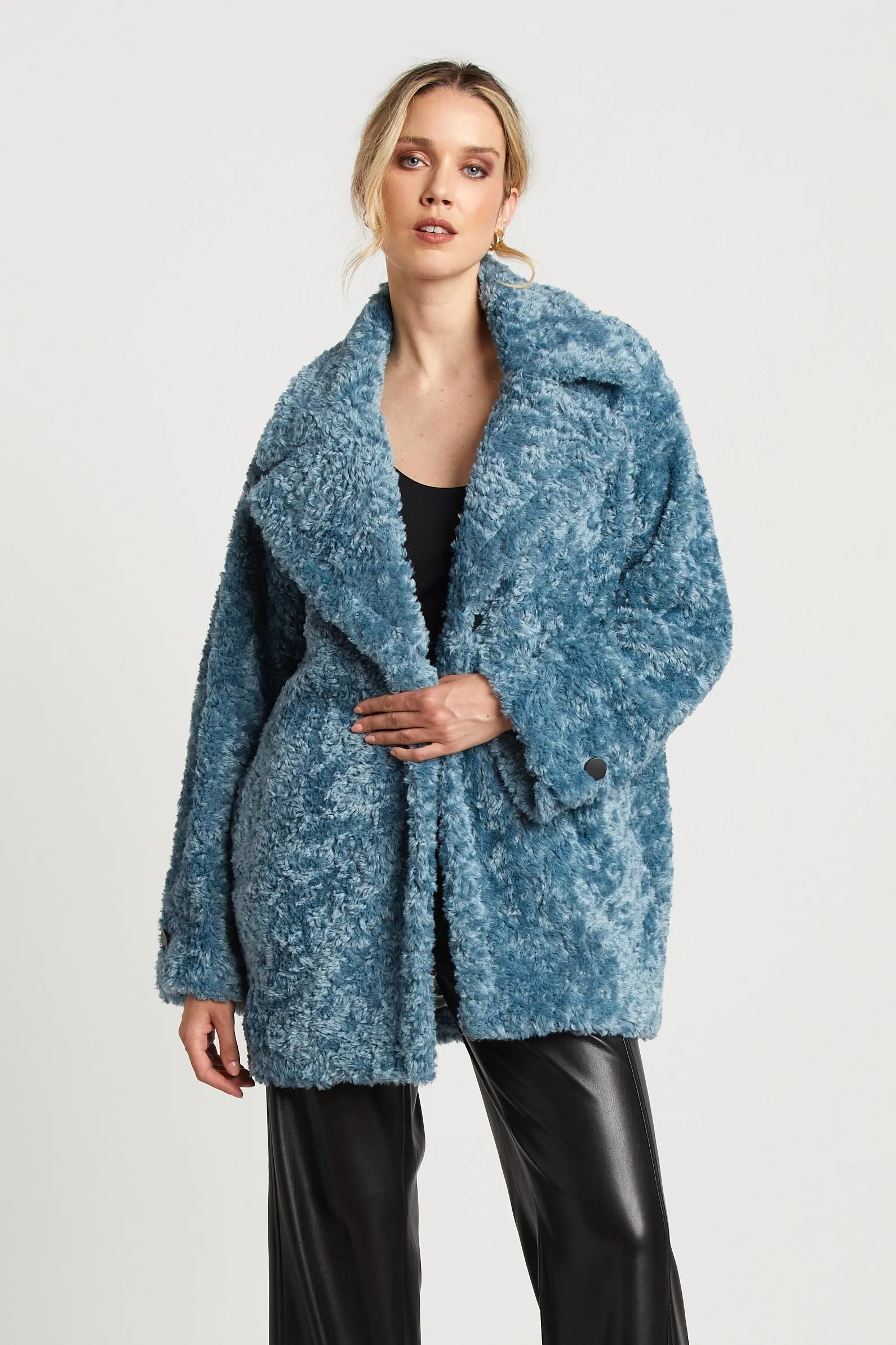 Saskia mid Length Faux Fur Coat