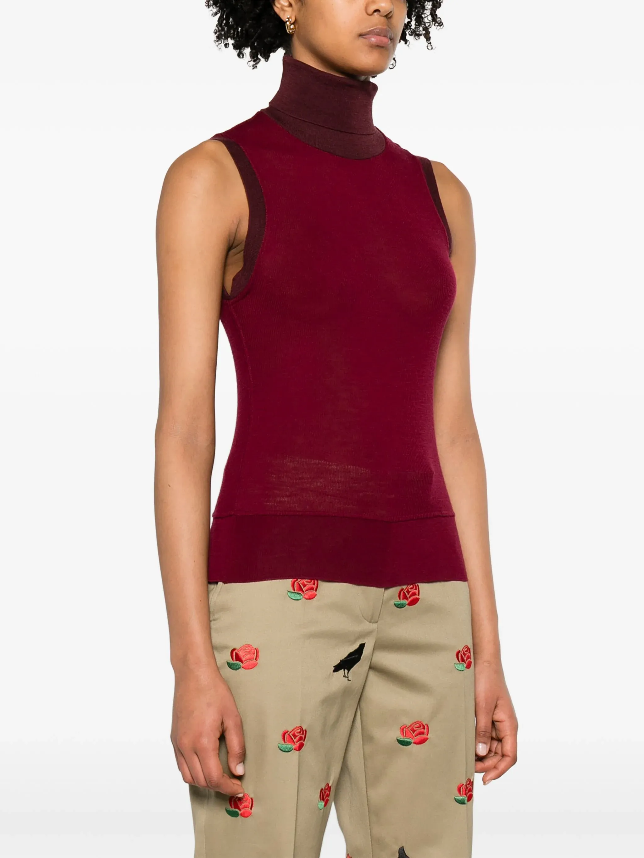 Sleeveless Turtleneck Top