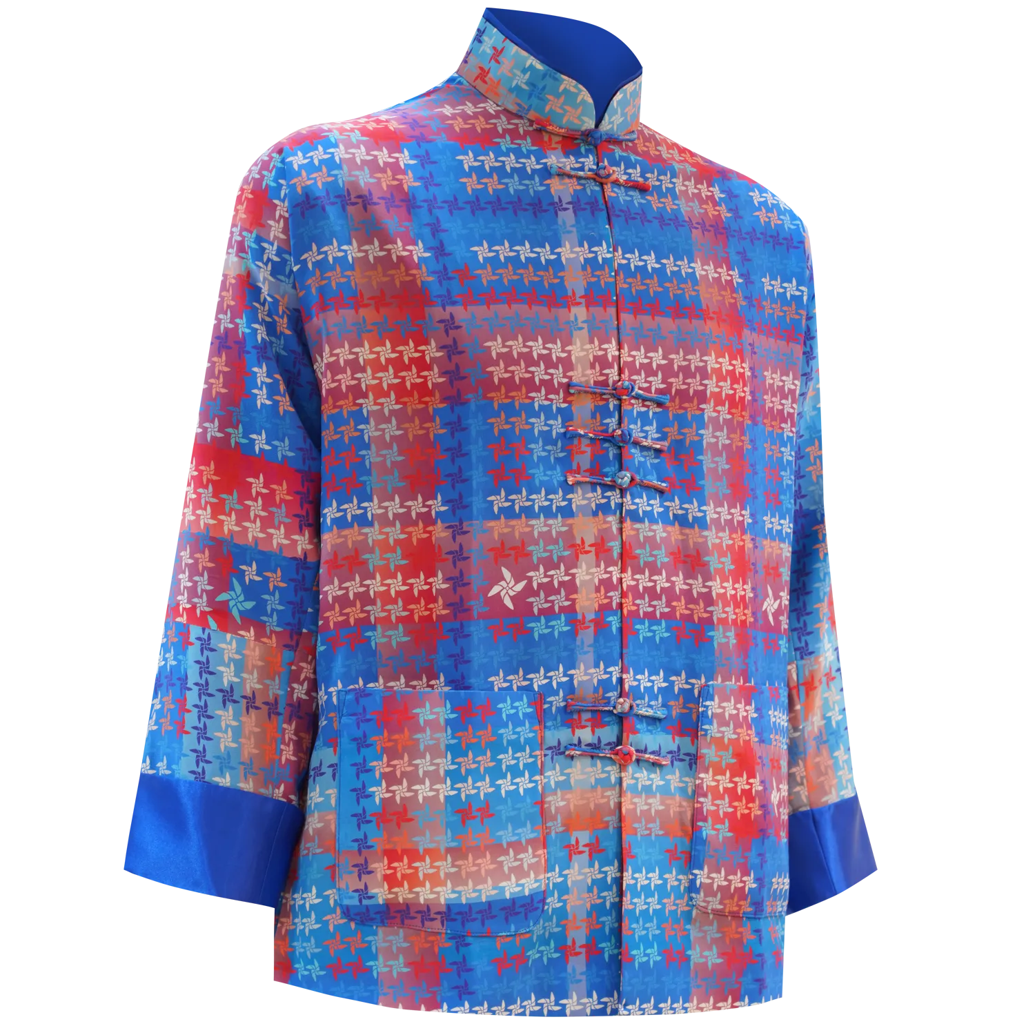 SPARKLE BY KAREN CHAN x  HK Heritage Museum【FRUITFUL HARMONY】100% Silk Tang Jacket / Kung Fu Jacket (幸運風車) (風調雨順)