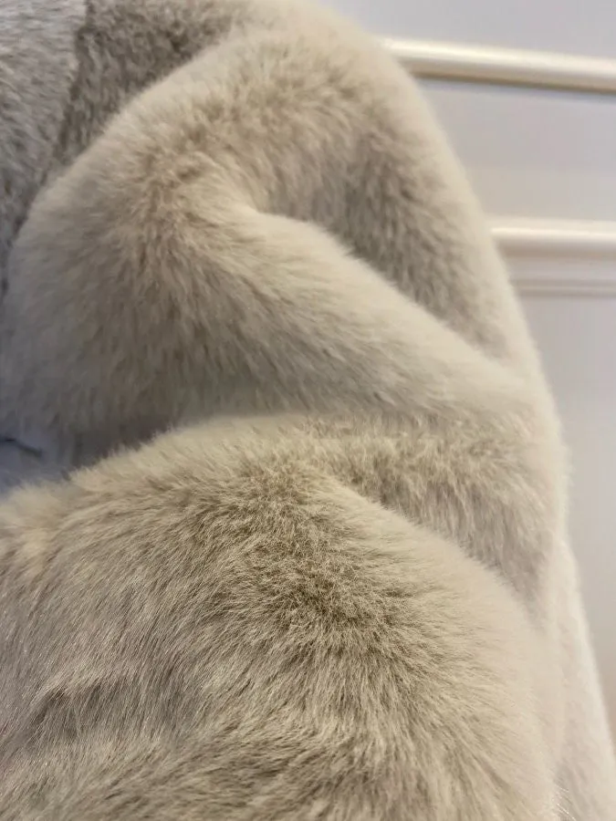 Stand Collar Fur Coat HL9593