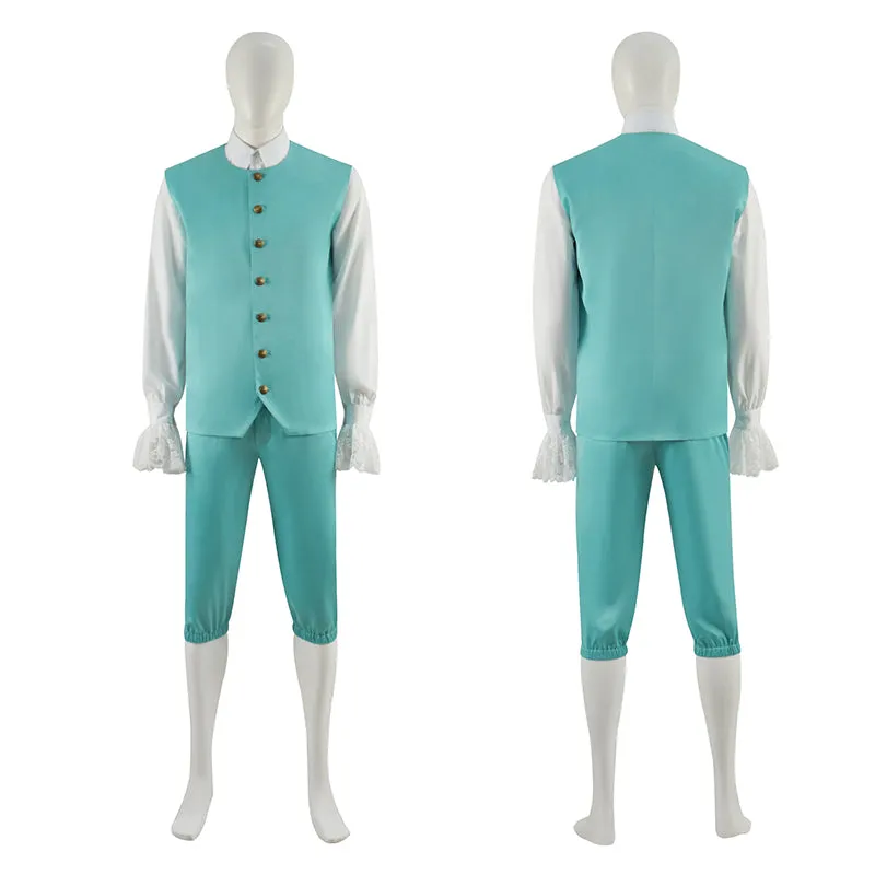 Stede Bonnet Costume Our Flag Means Death Season 1 Cosplay Teal Pirate Coat Suit Outfit