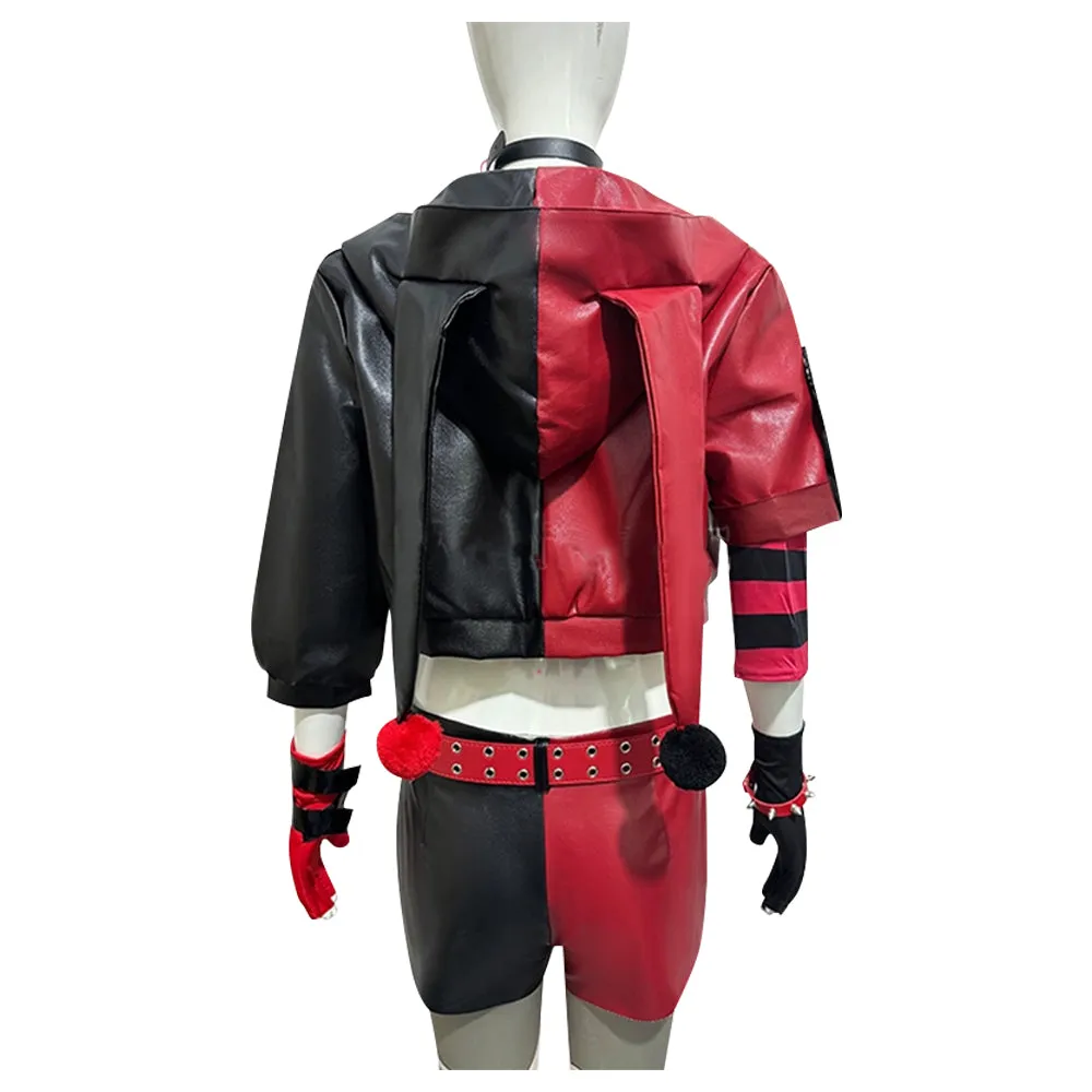 Suicide Squad Isekai 2024 Harley Quinn Women Red Suit Party Carnival Halloween Cosplay Costume
