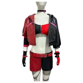 Suicide Squad Isekai 2024 Harley Quinn Women Red Suit Party Carnival Halloween Cosplay Costume