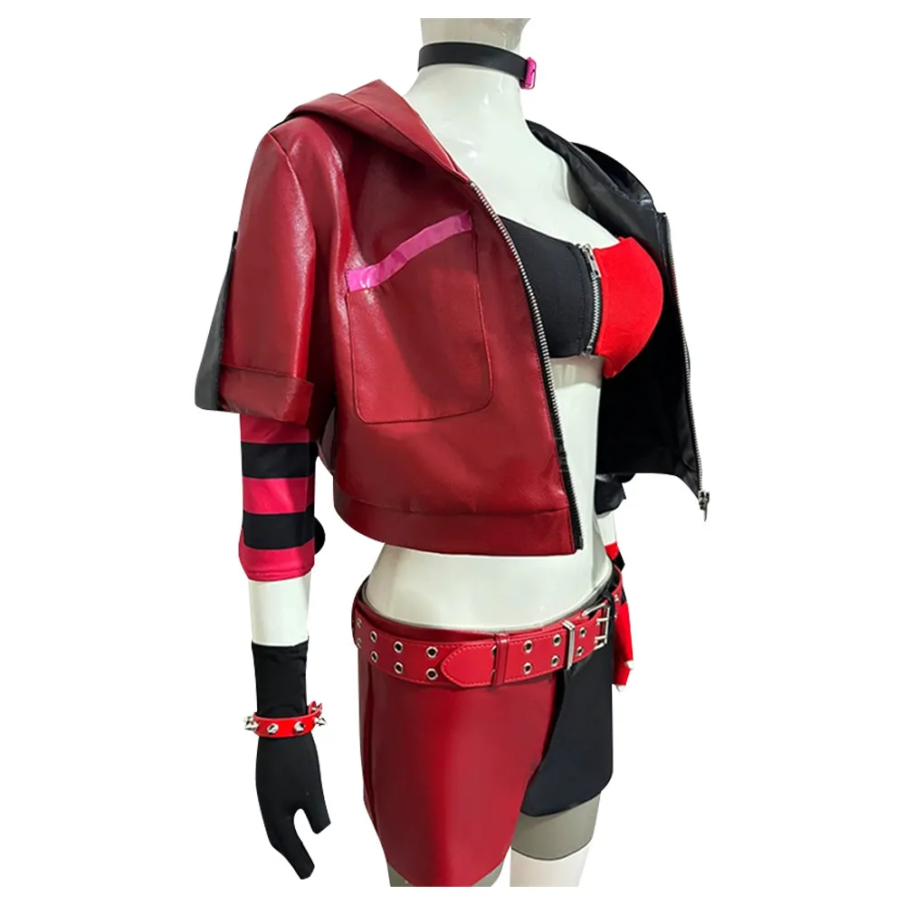 Suicide Squad Isekai 2024 Harley Quinn Women Red Suit Party Carnival Halloween Cosplay Costume