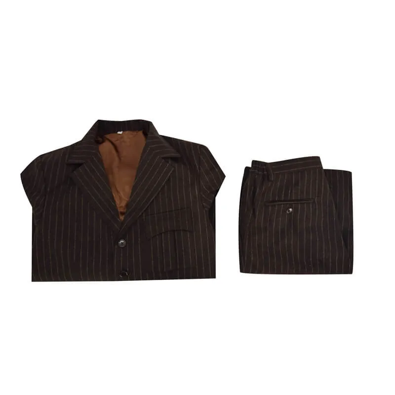 Tenth Doctor Brown Wool Suit Doctor Who 10th Doctor Cosplay Costume ACcosplay