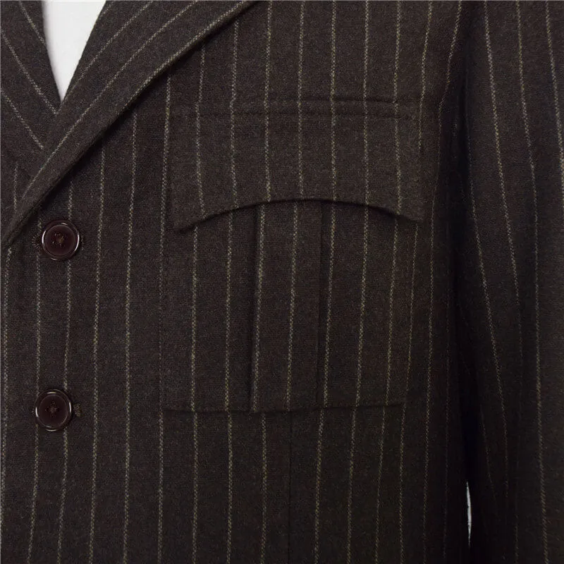 Tenth Doctor Brown Wool Suit Doctor Who 10th Doctor Cosplay Costume ACcosplay
