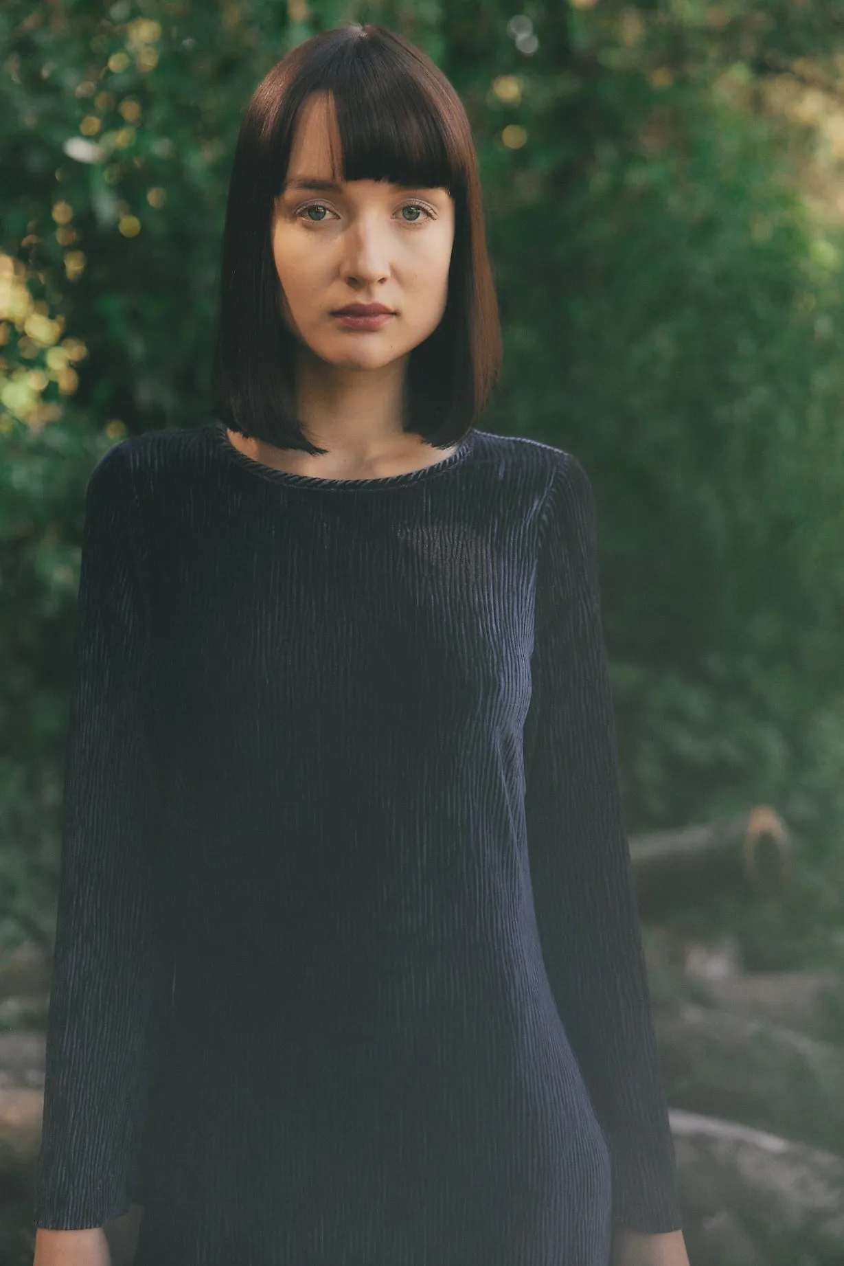 Texture Dress in Navy