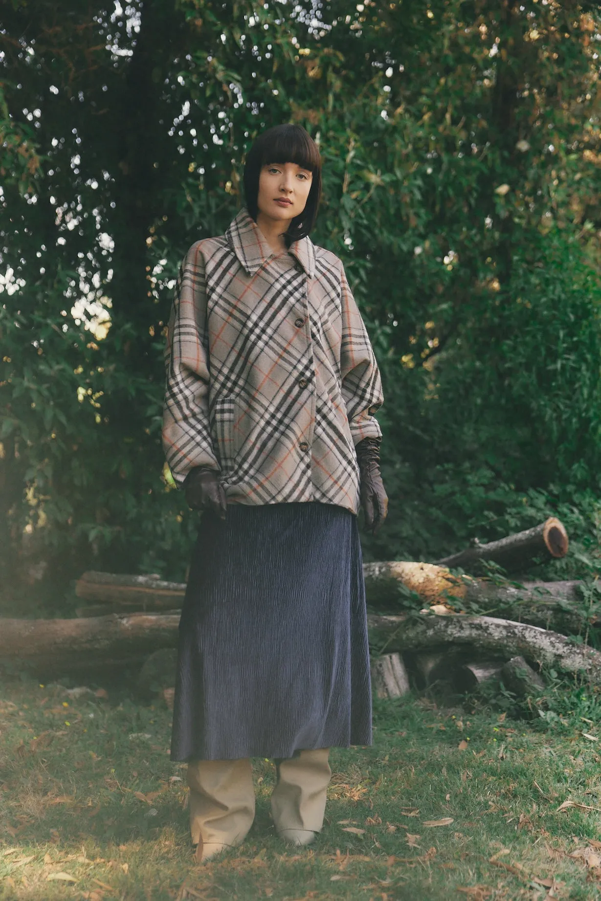 Texture Dress in Navy