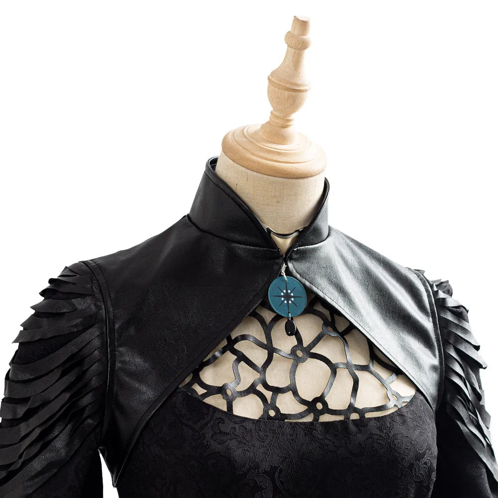 The Witcher Yennefer Party Black Long Dress Cosplay Costume