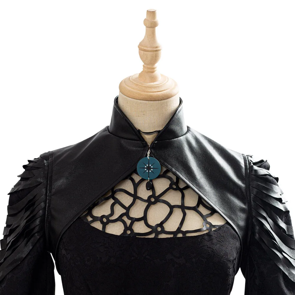 The Witcher Yennefer Party Black Long Dress Cosplay Costume