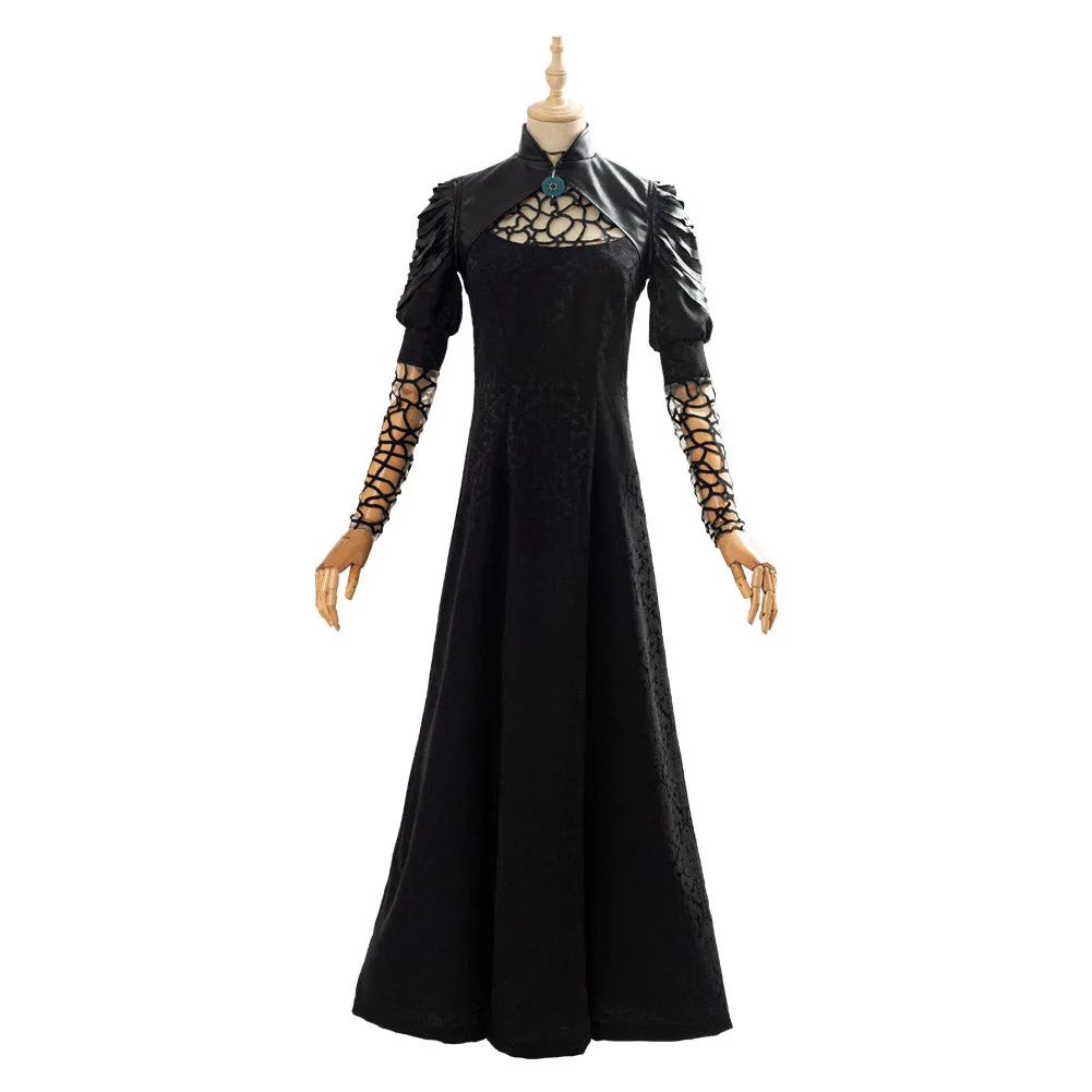 The Witcher Yennefer Party Black Long Dress Cosplay Costume