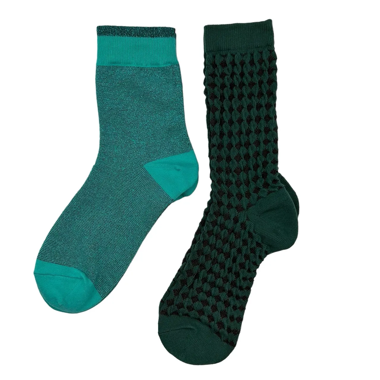 Turquoise mix duo sock box with pin