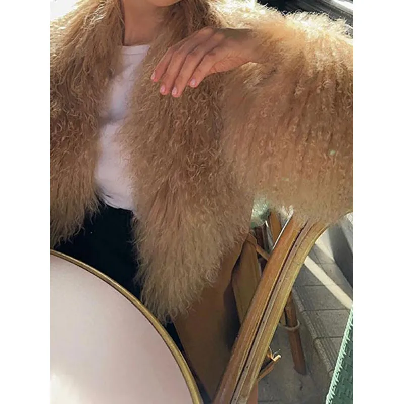 Uniwim 2000s fashion Fashion Stitching Fur Coat 2024 Fashion Winter Women's Button Warm Coat