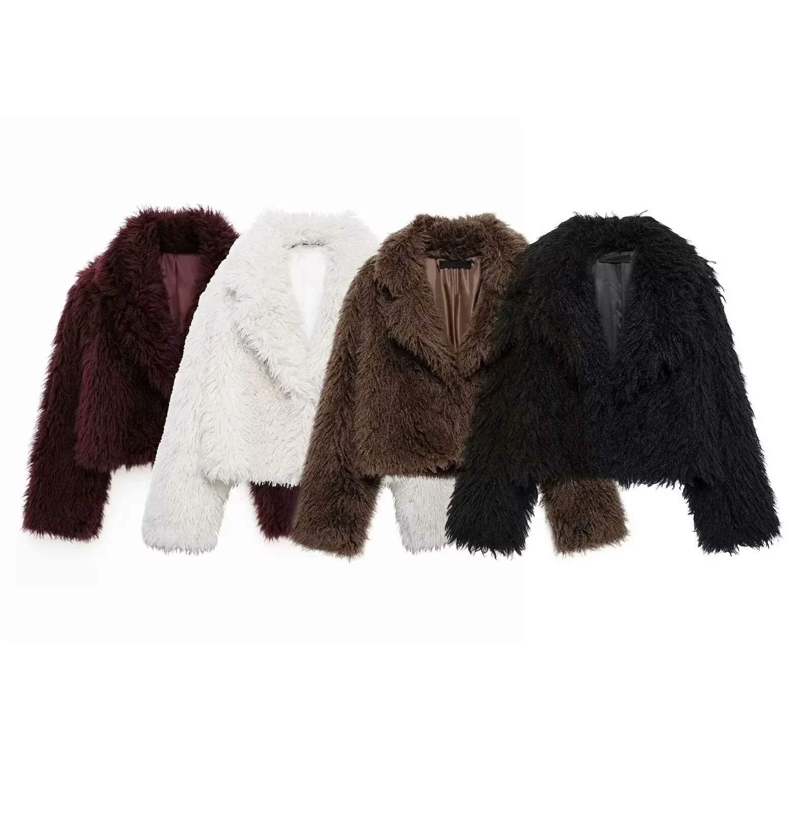 Uniwim cold weather outfits Women's Winter Fashion Environmental Protection Artificial Fur Short Coat D69135