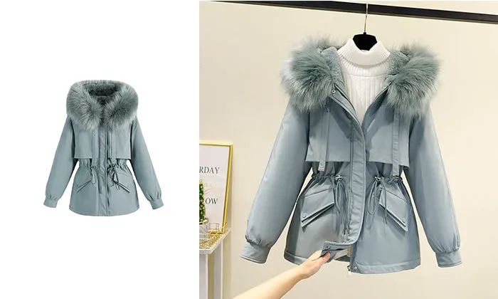 Velvet thickening Korean coat