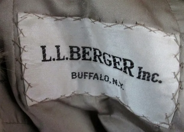 Vintage Womens L.L. BERGER Genuine MINK Fur Parka Coat Jacket BROWN M ESTATE FIND