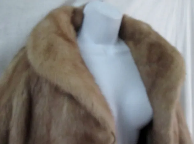 Vintage Womens L.L. BERGER Genuine MINK Fur Parka Coat Jacket BROWN M ESTATE FIND