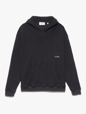 Waffle Textured  Hoodie -- Noir