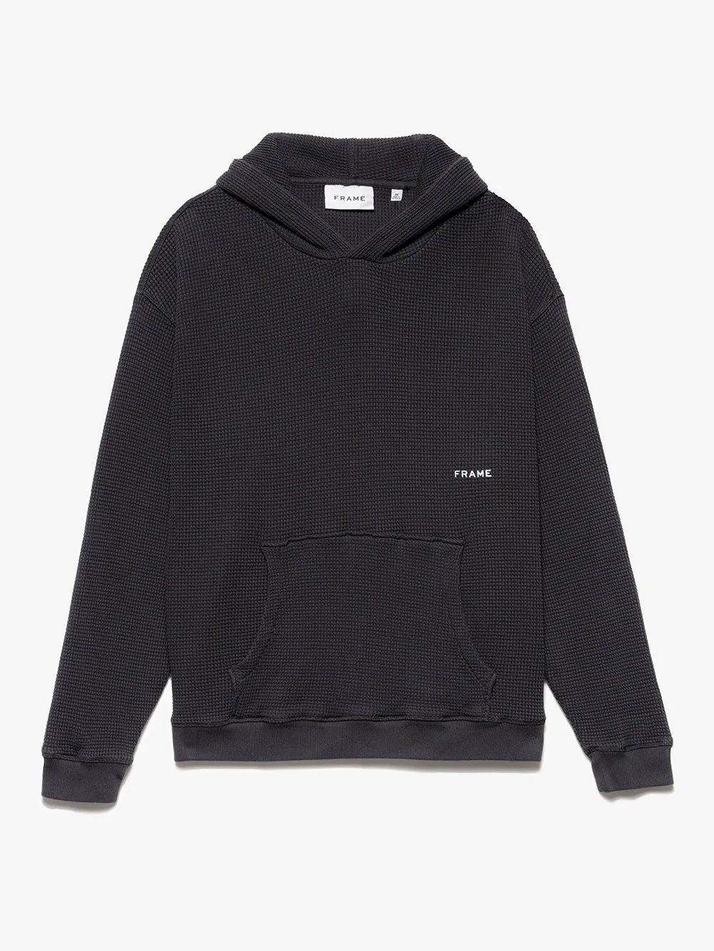 Waffle Textured  Hoodie -- Noir