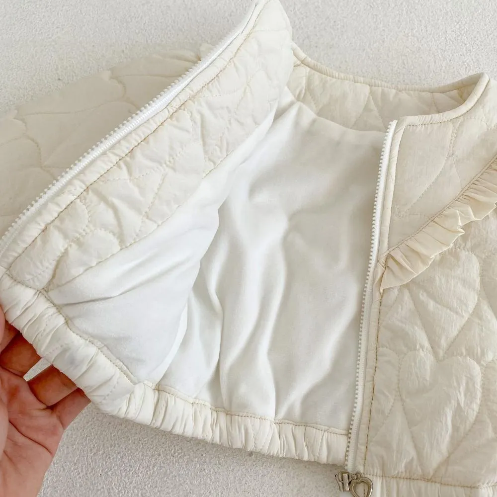 Winter Baby Girls Cotton Thicken Puff-sleeve Cardigan Coat Wholesale Girls Clothes